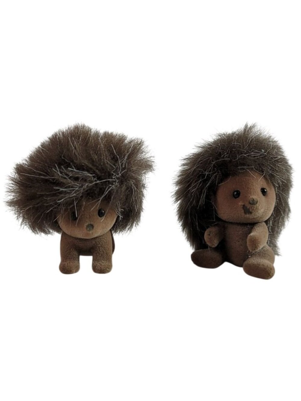Calico Critters Hedgehog Twins Honey Hazel Fur Pickleweeds Epoch Vintage 1985
